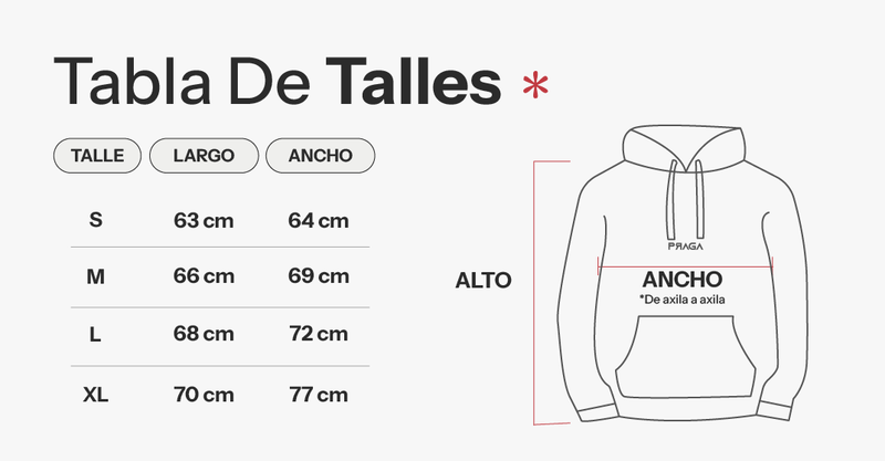 Tabla de talles de Buzo Essence - Gris