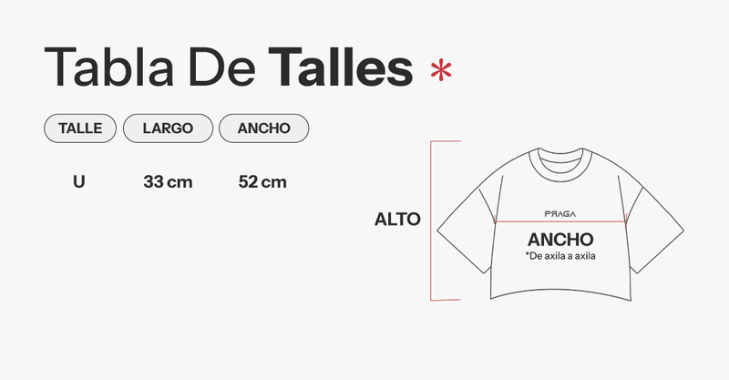 Tabla de talles de Crop Berlioz