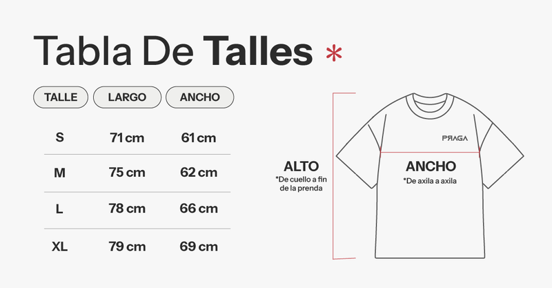 Tabla de talles de Remerón Berlioz